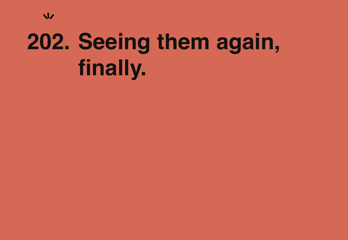 Seeing them again, finally. — card 202 of the 1000 little things list