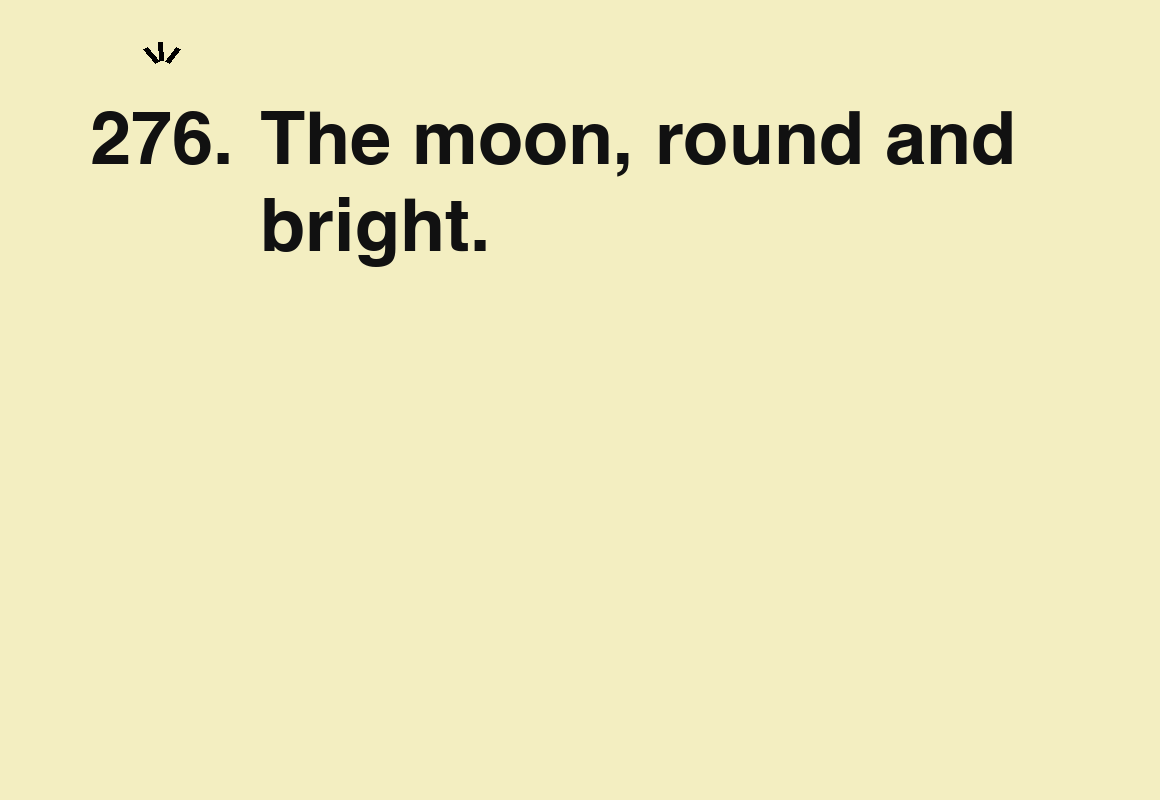 The moon, round and bright. — card 276 of the 1000 little things list
