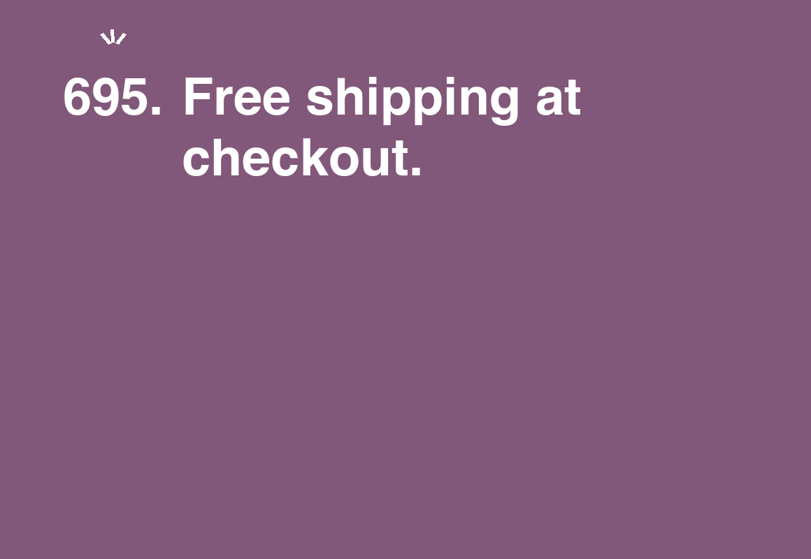 Free shipping at checkout. — card 695 of the 1000 little things list